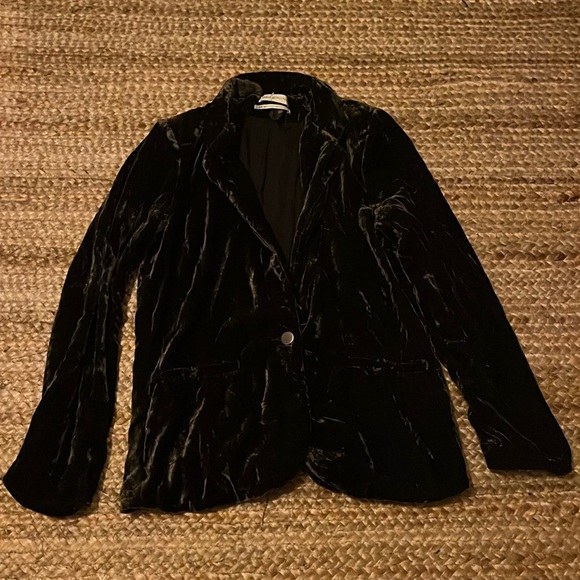 Urban outfitters green crushed velvet blazer - Picture 1 of 6